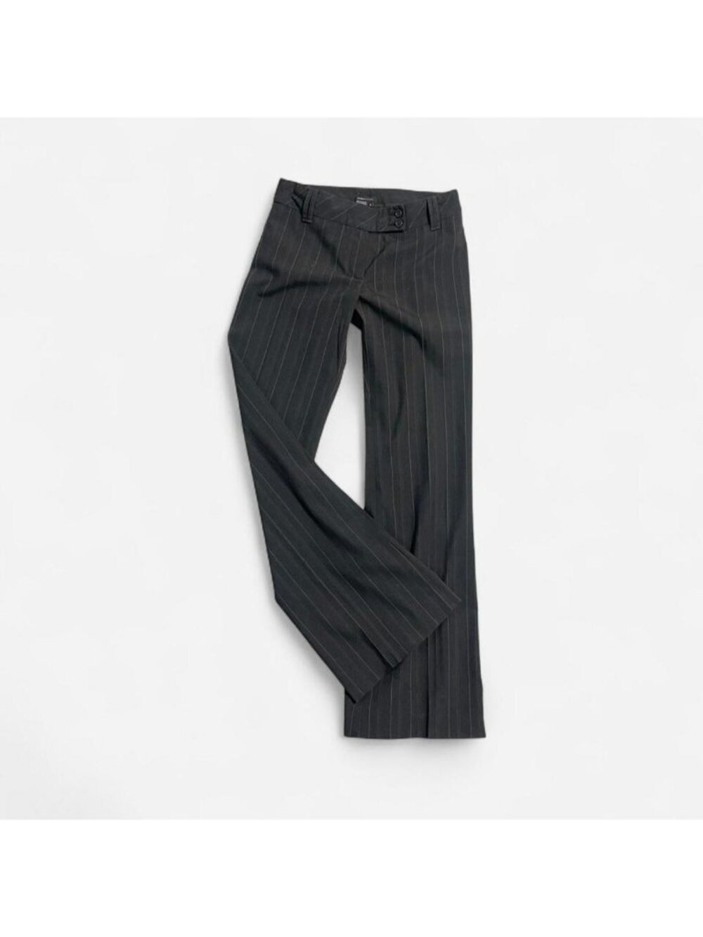 business casual black pinstripe wide leg pants Size 4 BCBGMAXAZRIA